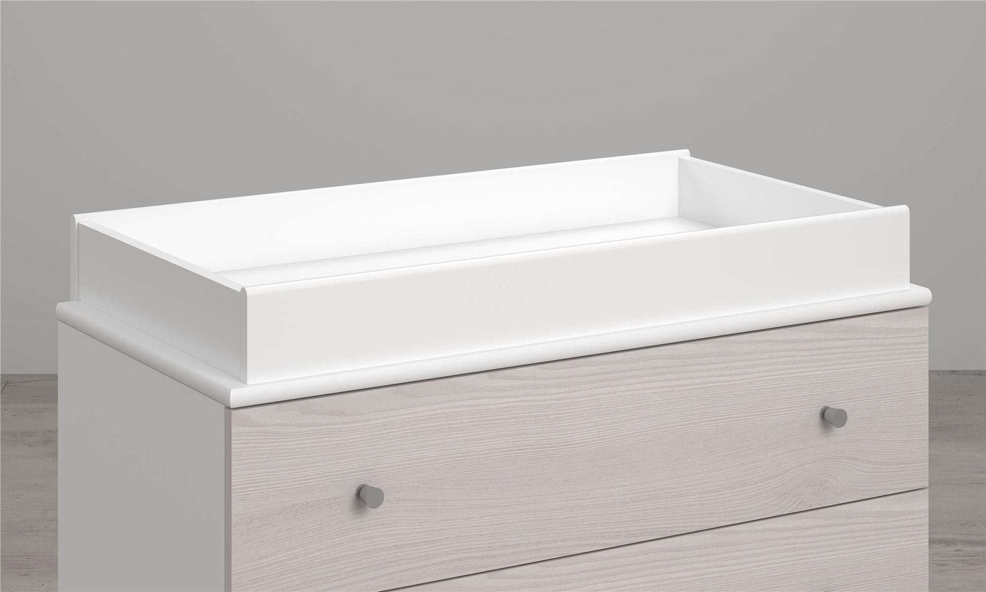 Poppy Changing Table Topper for Nursery Dresser - White