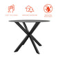 CosmoLiving by Cosmopolitan, Circi Collection, Dining Table with Glass Top, Black and Charcoal - Charcoal