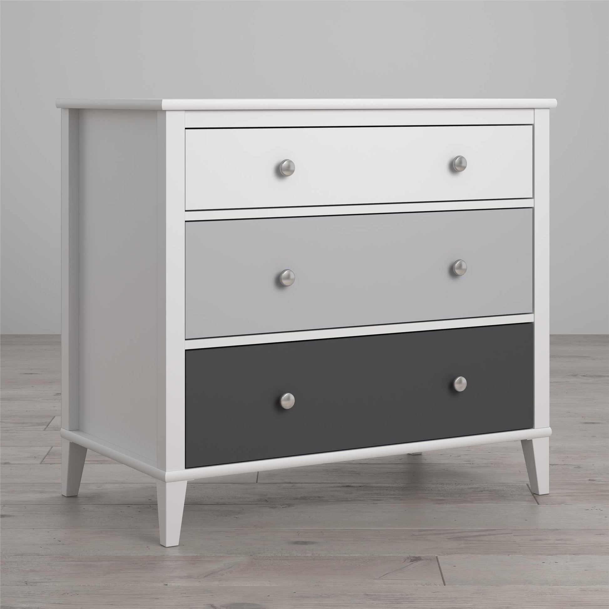Monarch Hill Poppy 3 Drawer Dresser with 2 Sets of Knobs - Gray