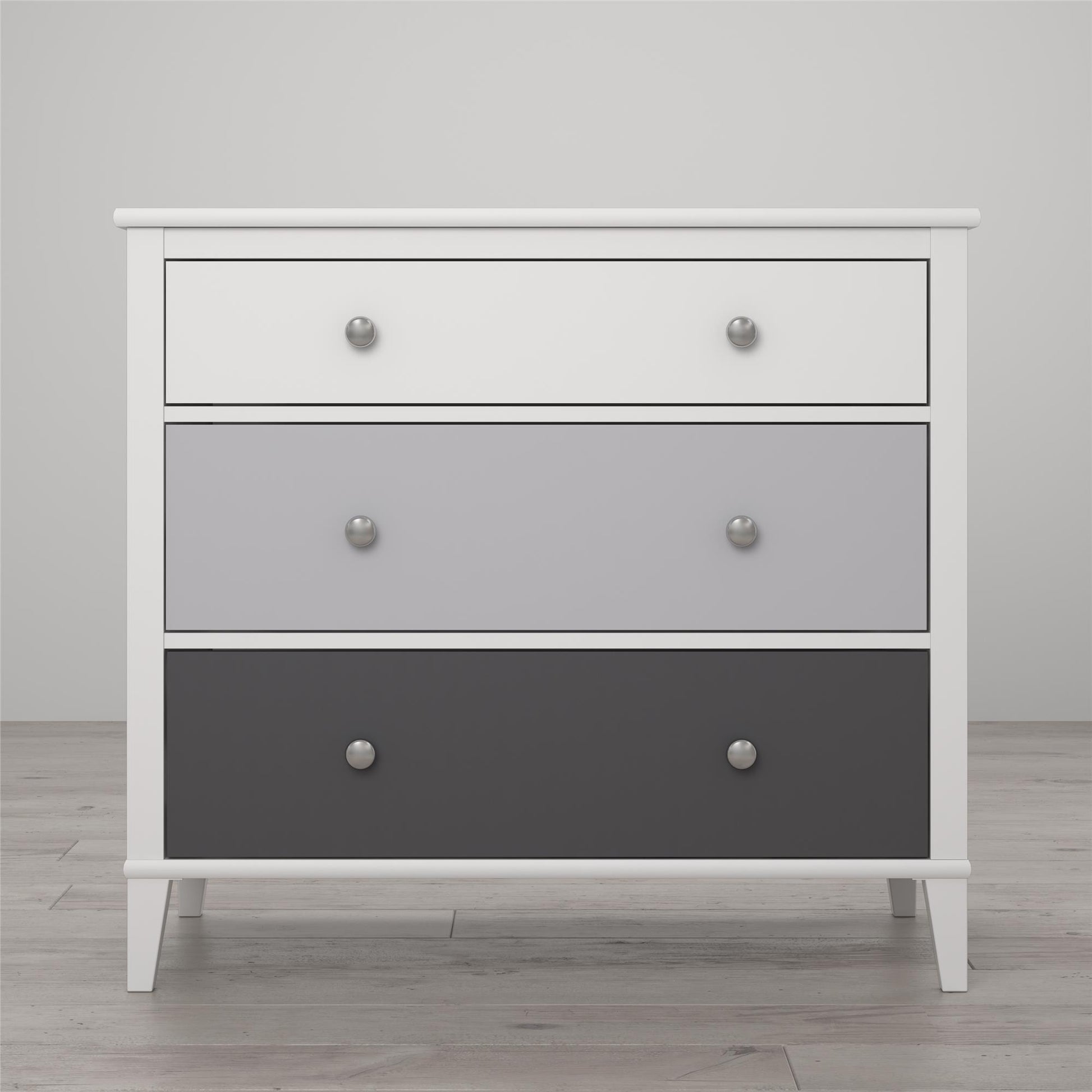 Monarch Hill Poppy 3 Drawer Dresser with 2 Sets of Knobs - Gray
