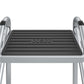 3 Step Commercial Rolling Step Ladder with Suction Cup Stabalizers - Grey/Grey/Blue