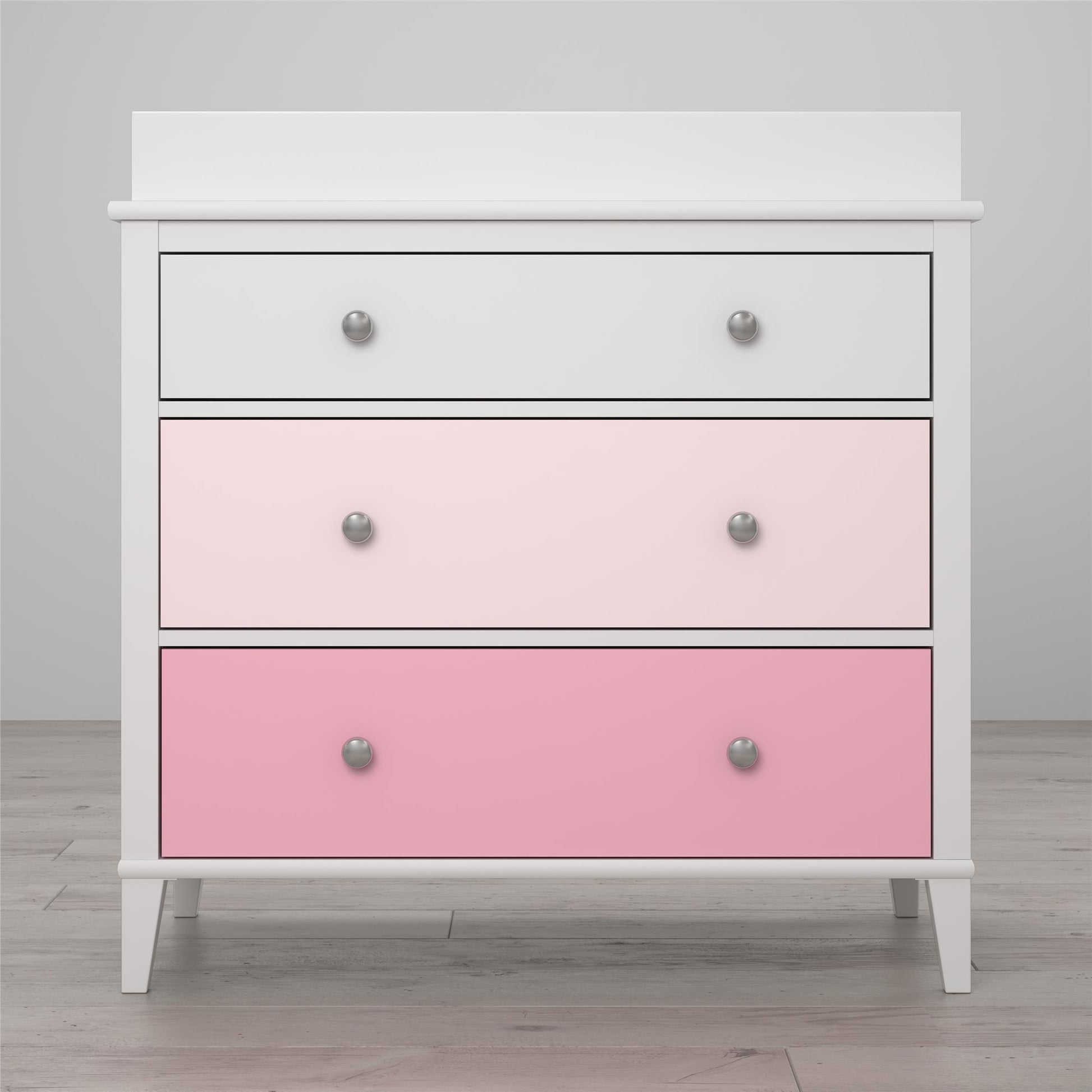 Monarch Hill Poppy 3 Drawer Changing Table with 2 Sets of Knobs - Pink