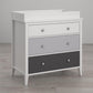 Monarch Hill Poppy 3 Drawer Changing Table with 2 Sets of Knobs - Gray