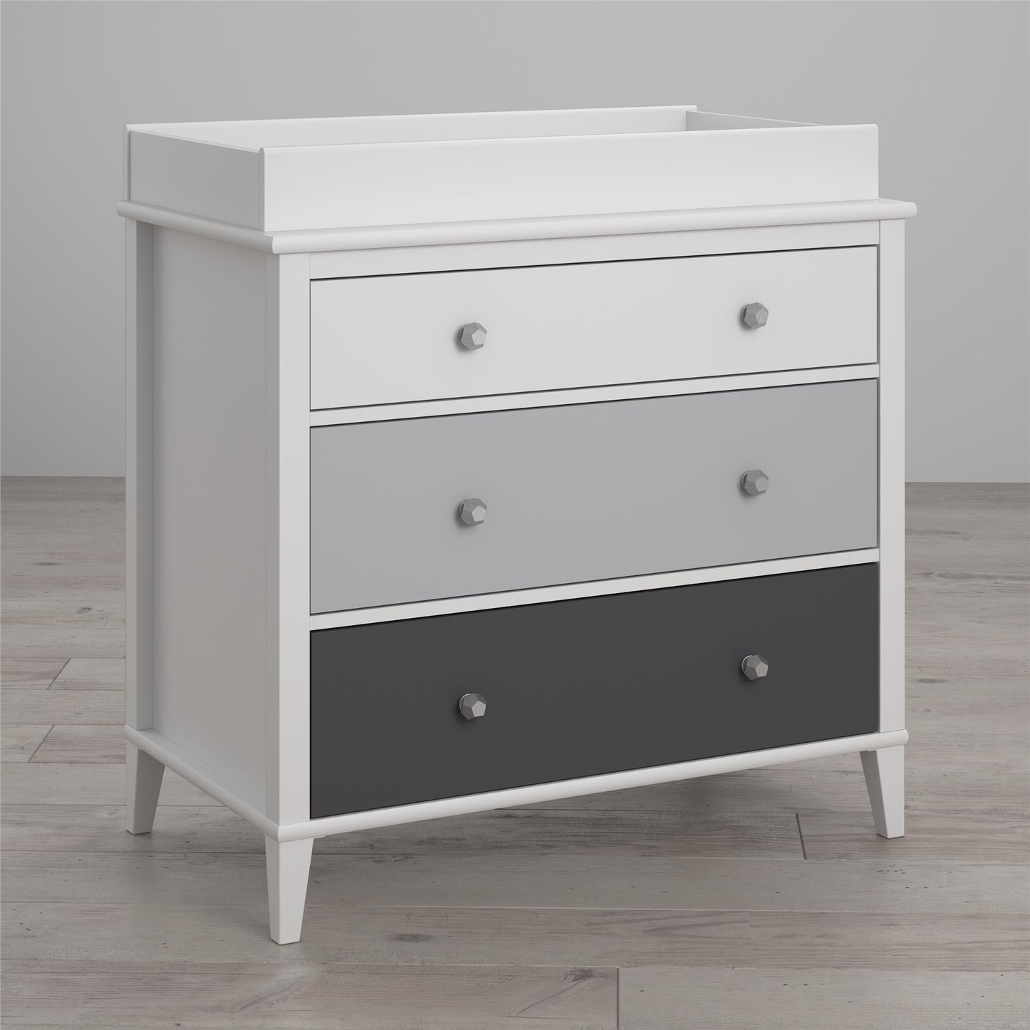 Monarch Hill Poppy 3 Drawer Changing Table with 2 Sets of Knobs - Gray