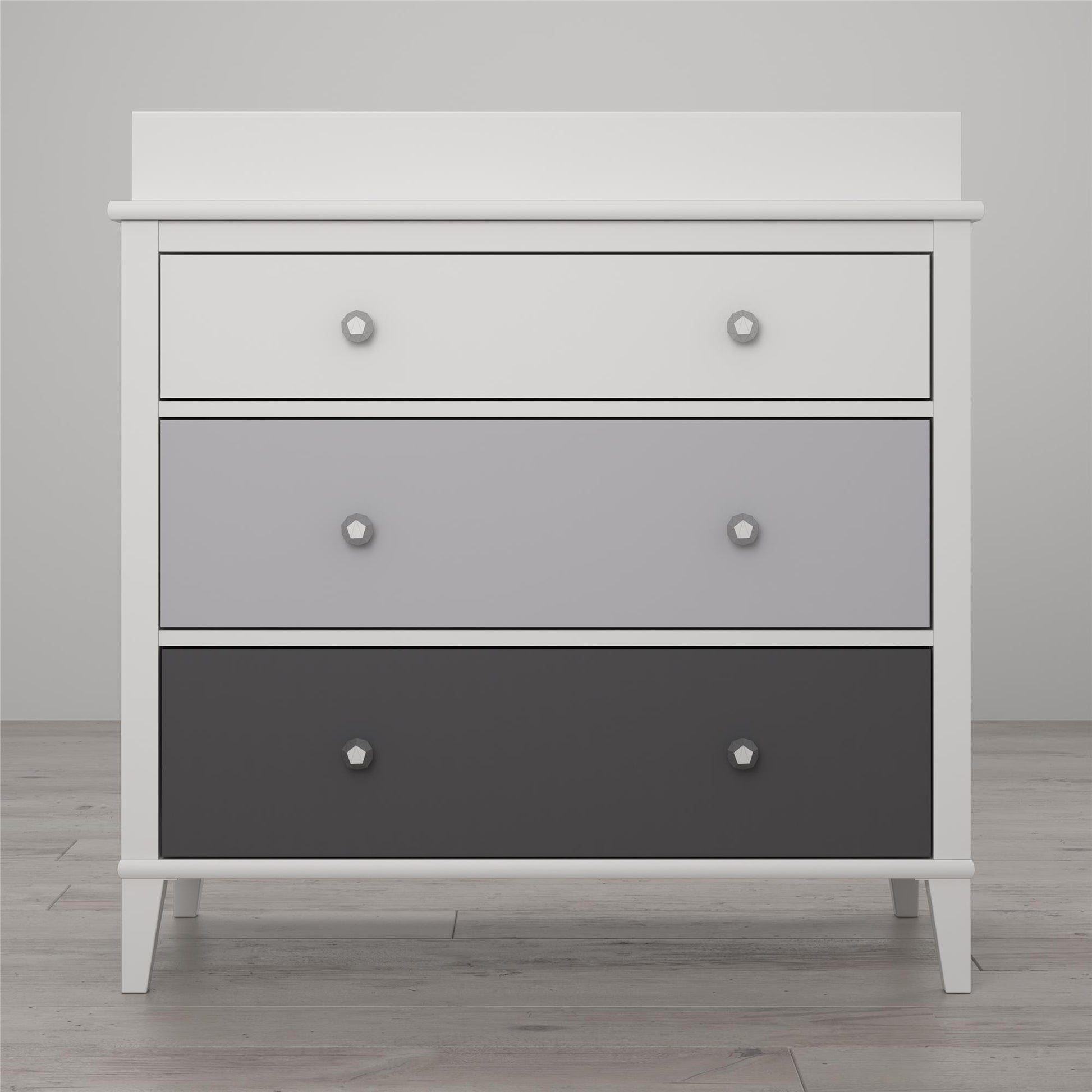 Monarch Hill Poppy 3 Drawer Changing Table with 2 Sets of Knobs - Gray