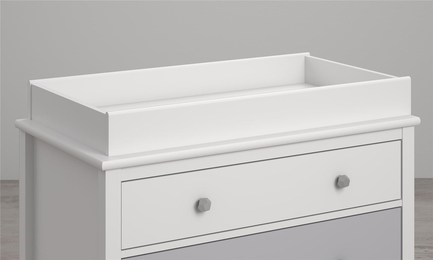 Monarch Hill Poppy 3 Drawer Changing Table with 2 Sets of Knobs - Gray