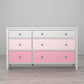 Monarch Hill Poppy 6 Drawer Dresser with 2 Sets of Knobs - Pink