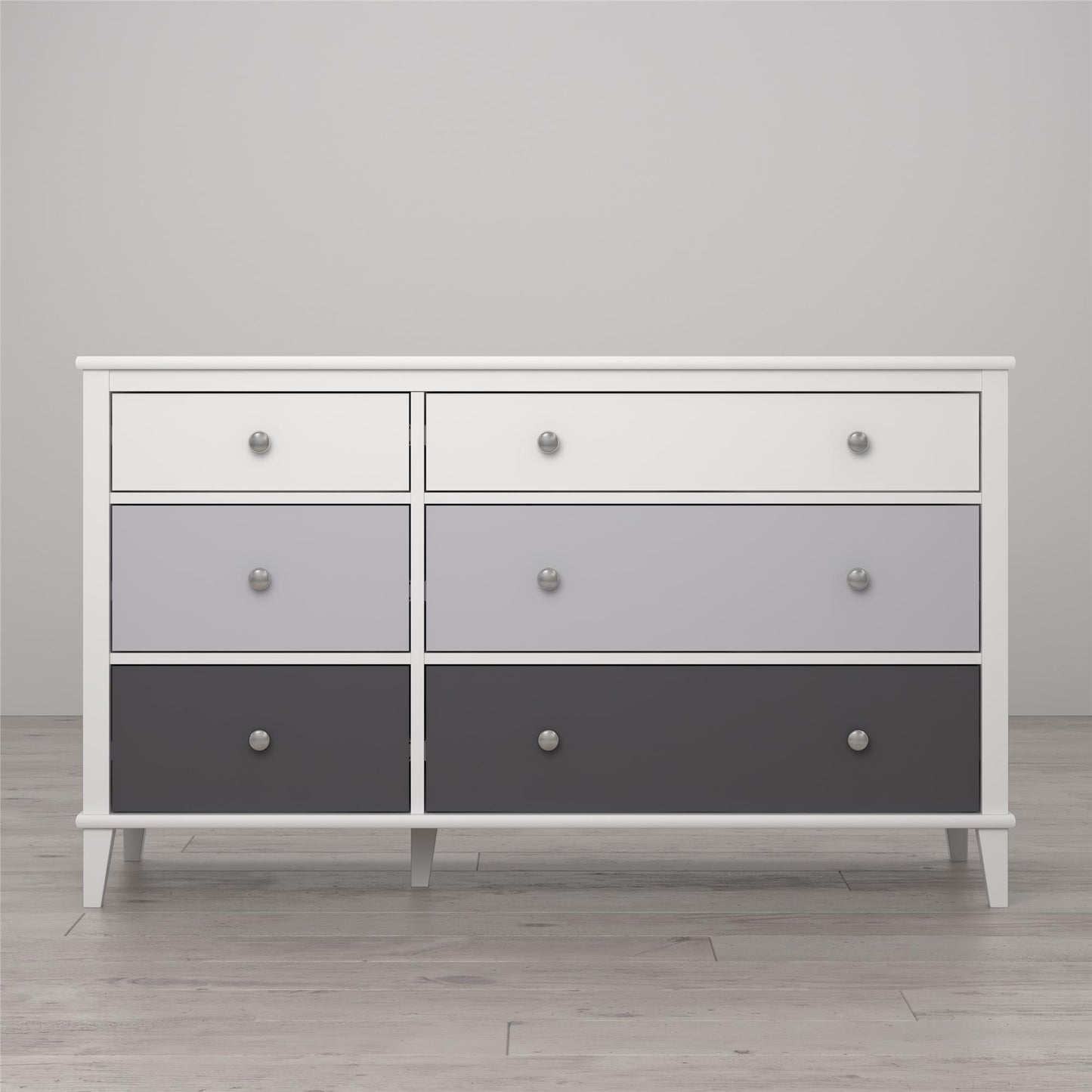 Monarch Hill Poppy 6 Drawer Dresser with 2 Sets of Knobs - Gray