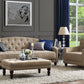 Novogratz Vintage Tufted Sofa Sleeper II, Taupe Velour - Tan