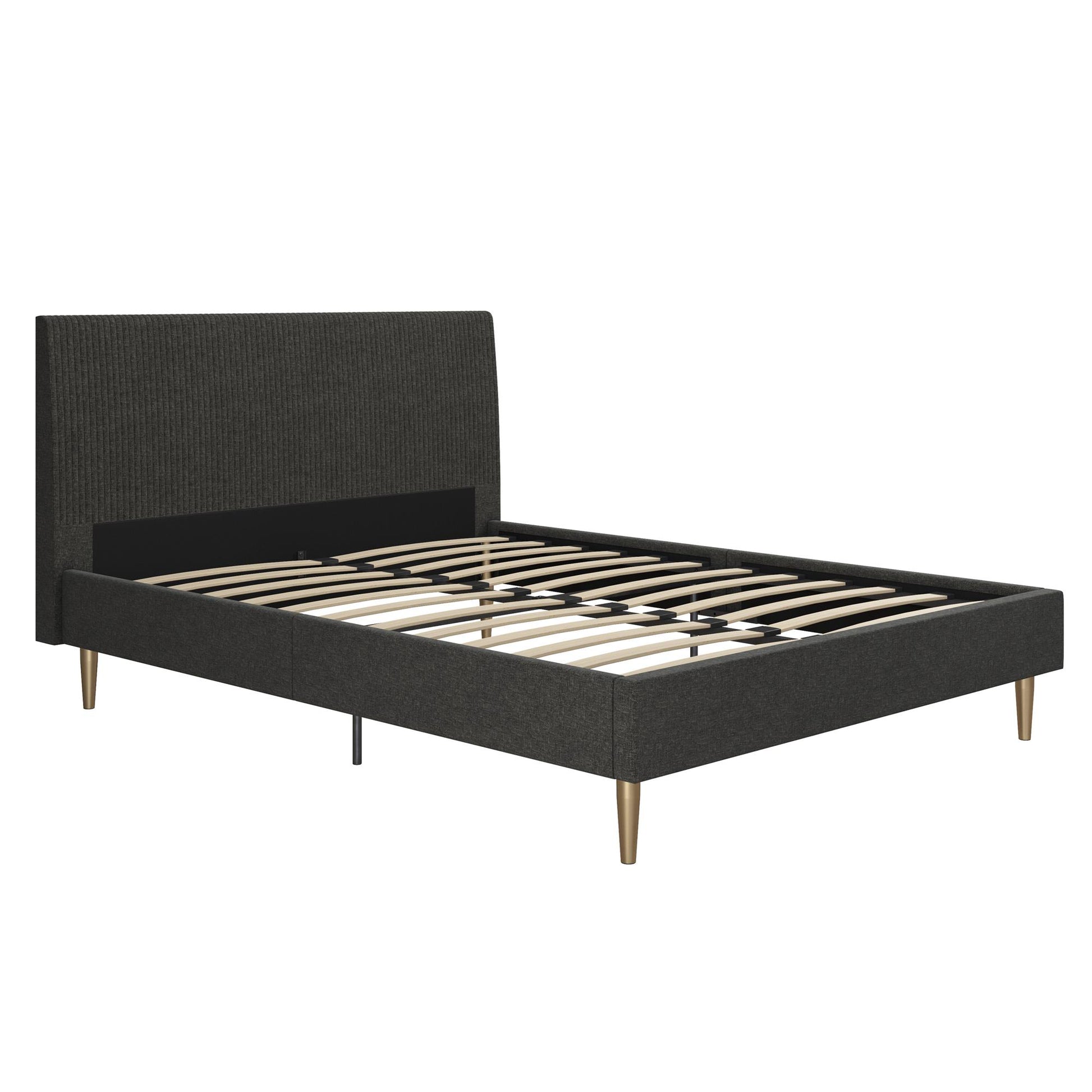 Daphne Upholstered Bed - Dark Gray - Queen