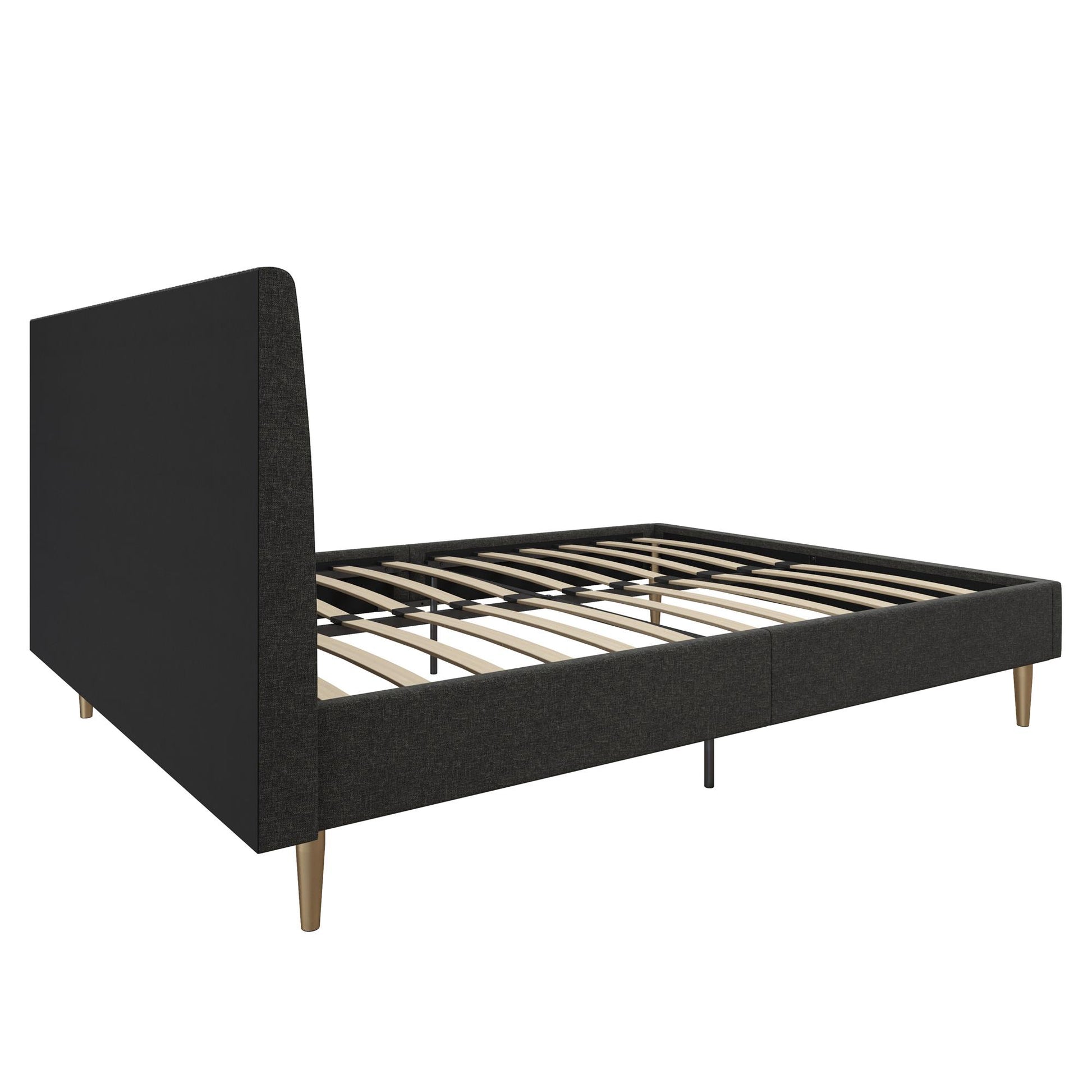 Daphne Upholstered Bed - Dark Gray - Queen