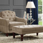 Novogratz Vintage Tufted Sofa Sleeper II, Taupe Velour - Tan