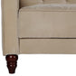 Novogratz Vintage Tufted Sofa Sleeper II, Taupe Velour - Tan