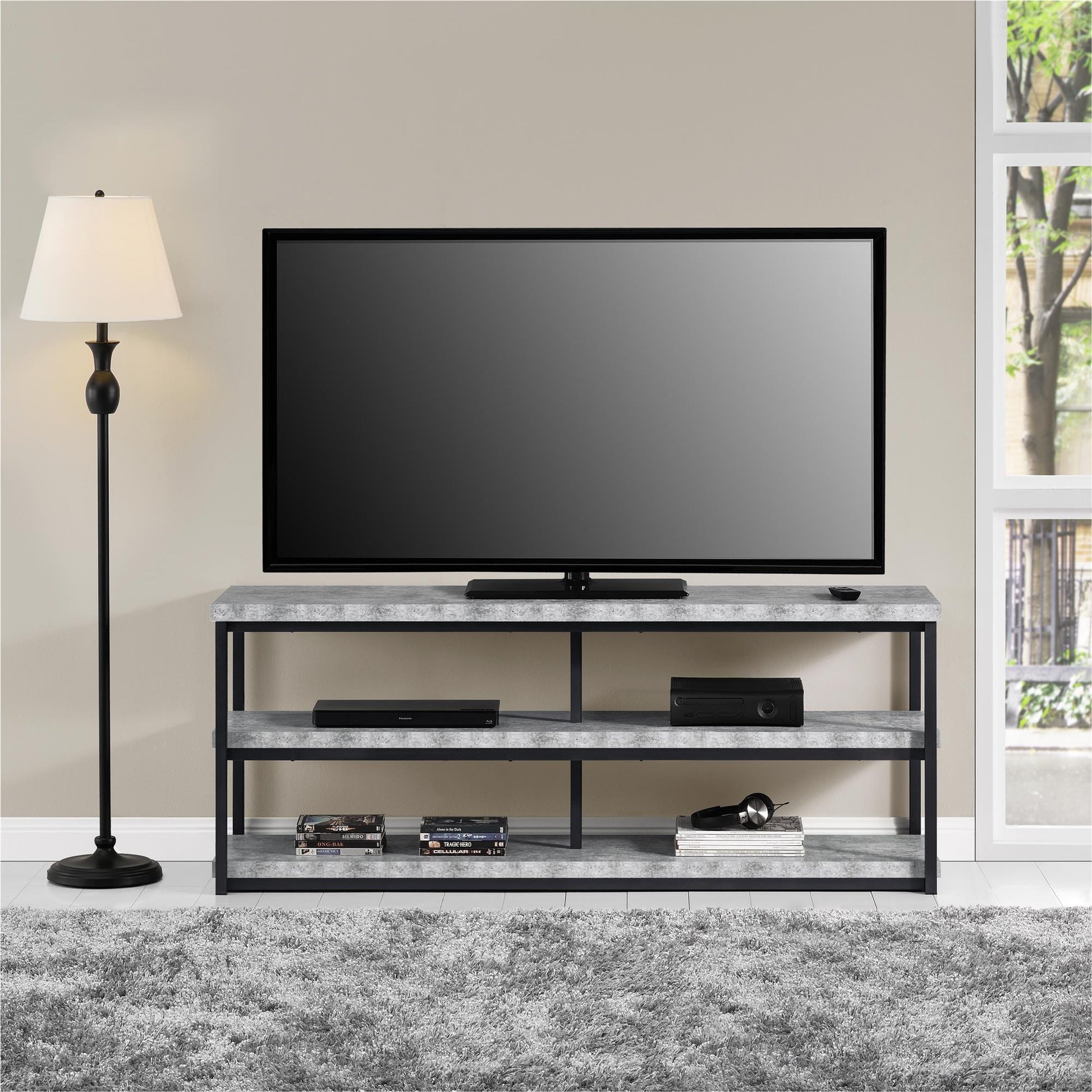 Ashlar TV Stand for TVs up to 65 Inch - Light Concrete