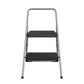 2-Step Household Folding Step Stool - Platinum/Black - 2 Step