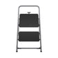 2-Step Household Folding Step Stool - Platinum/Black - 2 Step