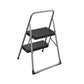 2-Step Household Folding Step Stool - Platinum/Black - 2 Step