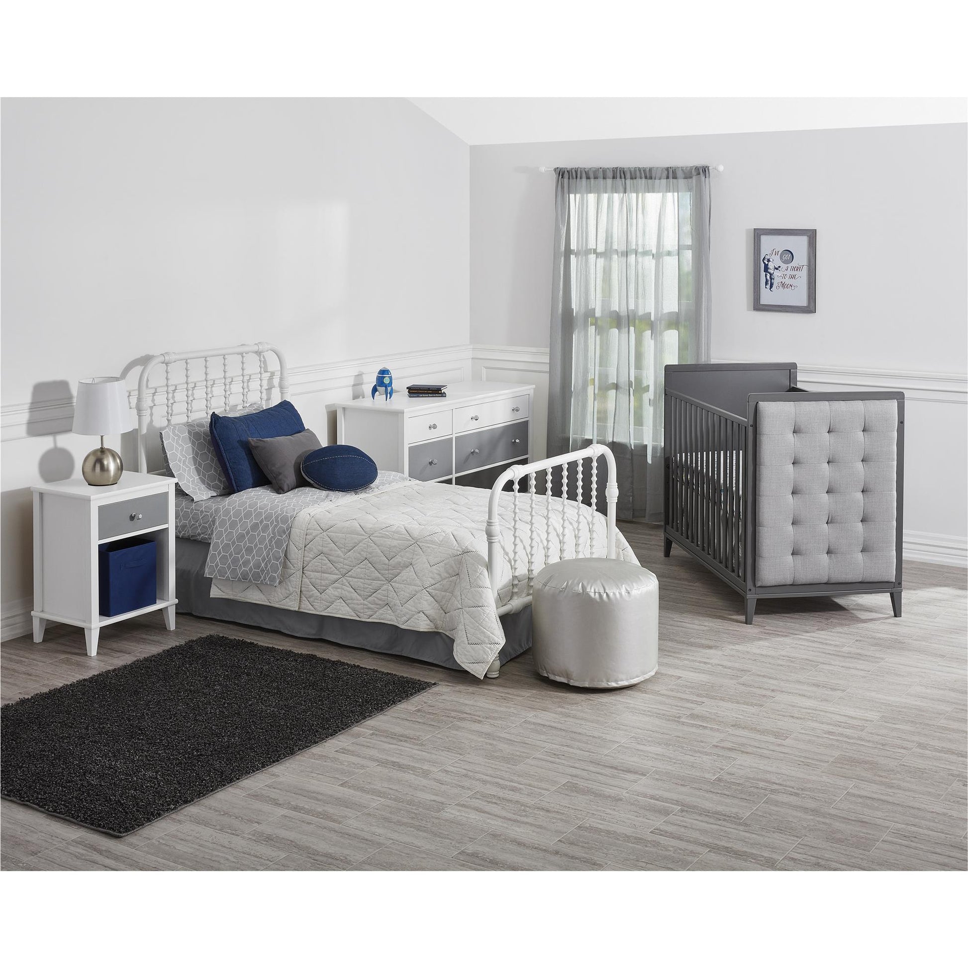 Monarch Hill Poppy 6 Drawer Dresser with 2 Sets of Knobs - Gray