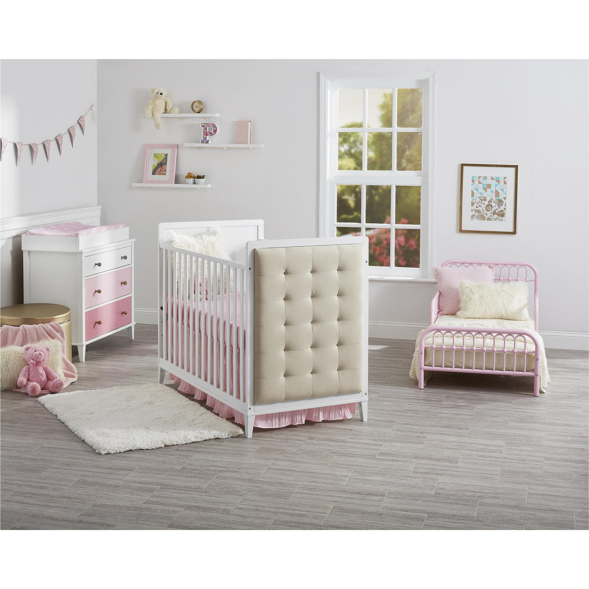 Monarch Hill Poppy 3 Drawer Changing Table with 2 Sets of Knobs - Pink