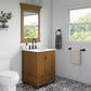 Monteray Beach 24 Inch Bathroom Mirror with Decorative Crown Molding - Natural Rustic - 24"