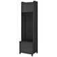 Farmington Rustic Farmhouse Entryway Hall Tree with Storage Bench - Black Oak