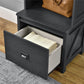 Farmington Rustic Farmhouse Entryway Hall Tree with Storage Bench - Black Oak