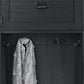 Farmington Rustic Farmhouse Entryway Hall Tree with Storage Bench - Black Oak
