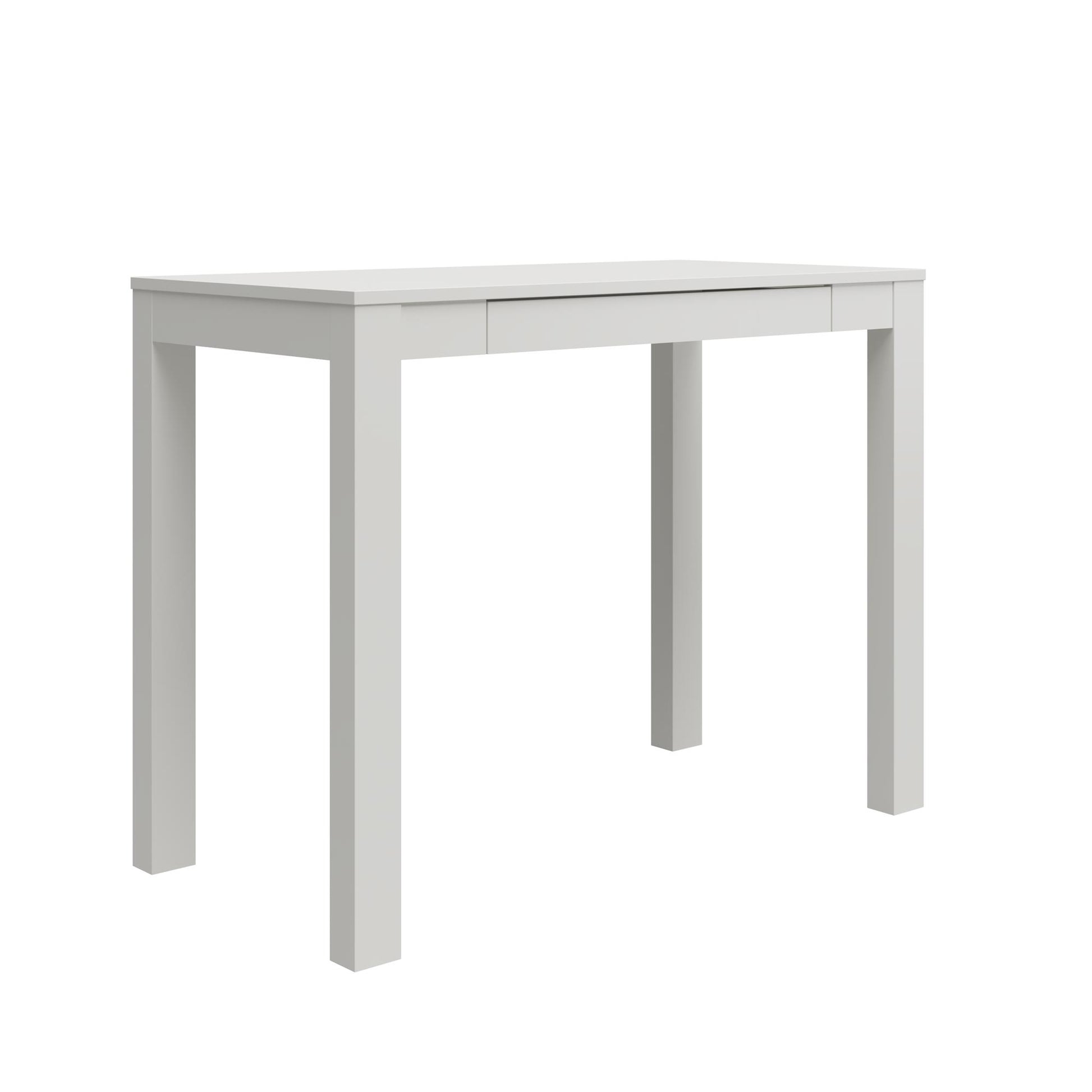 Parsons Minimalistic Desk with Drawer - White