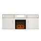 Carson Electric Fireplace TV Console for TVs up to 70 Inch - White