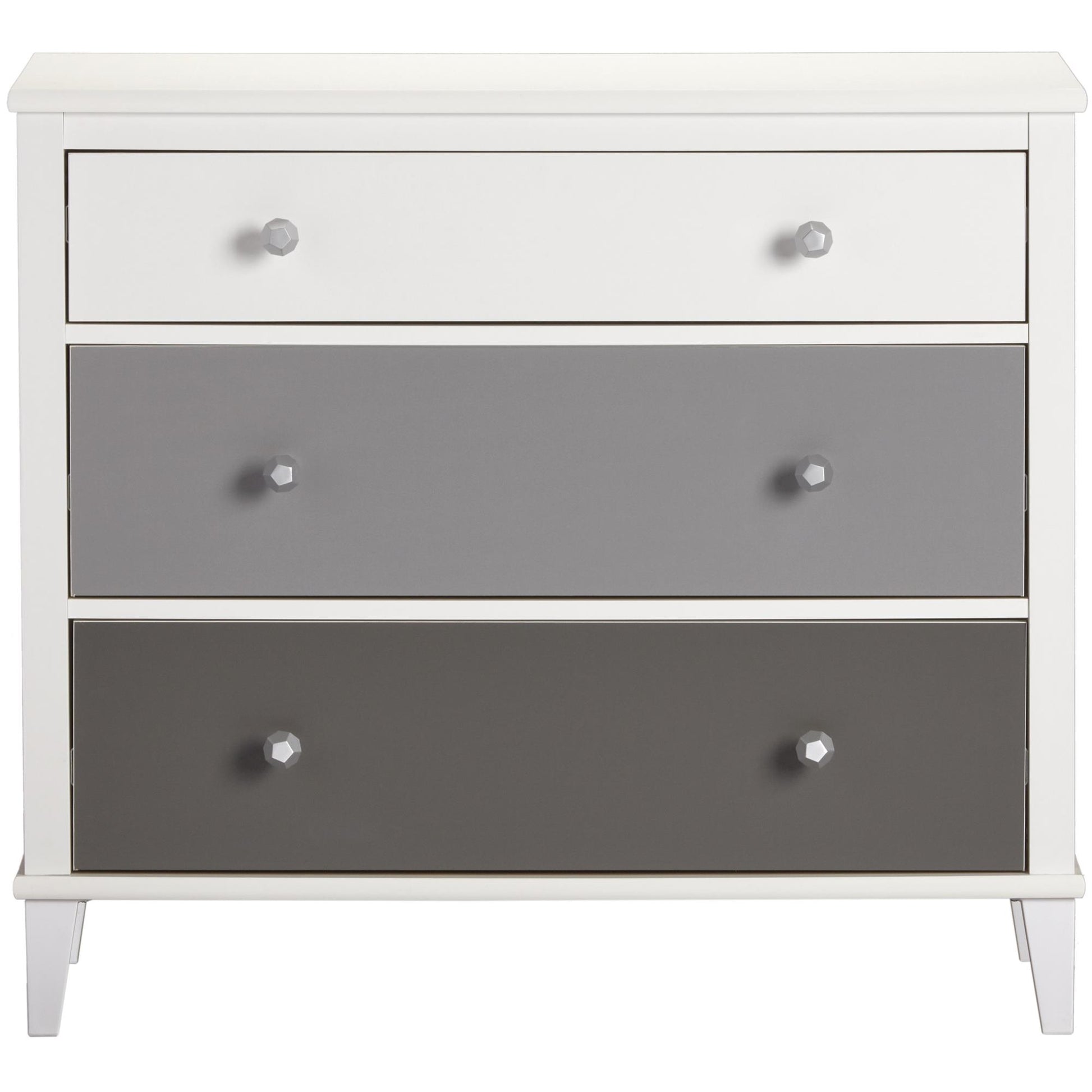 Monarch Hill Poppy 3 Drawer Dresser with 2 Sets of Knobs - Gray