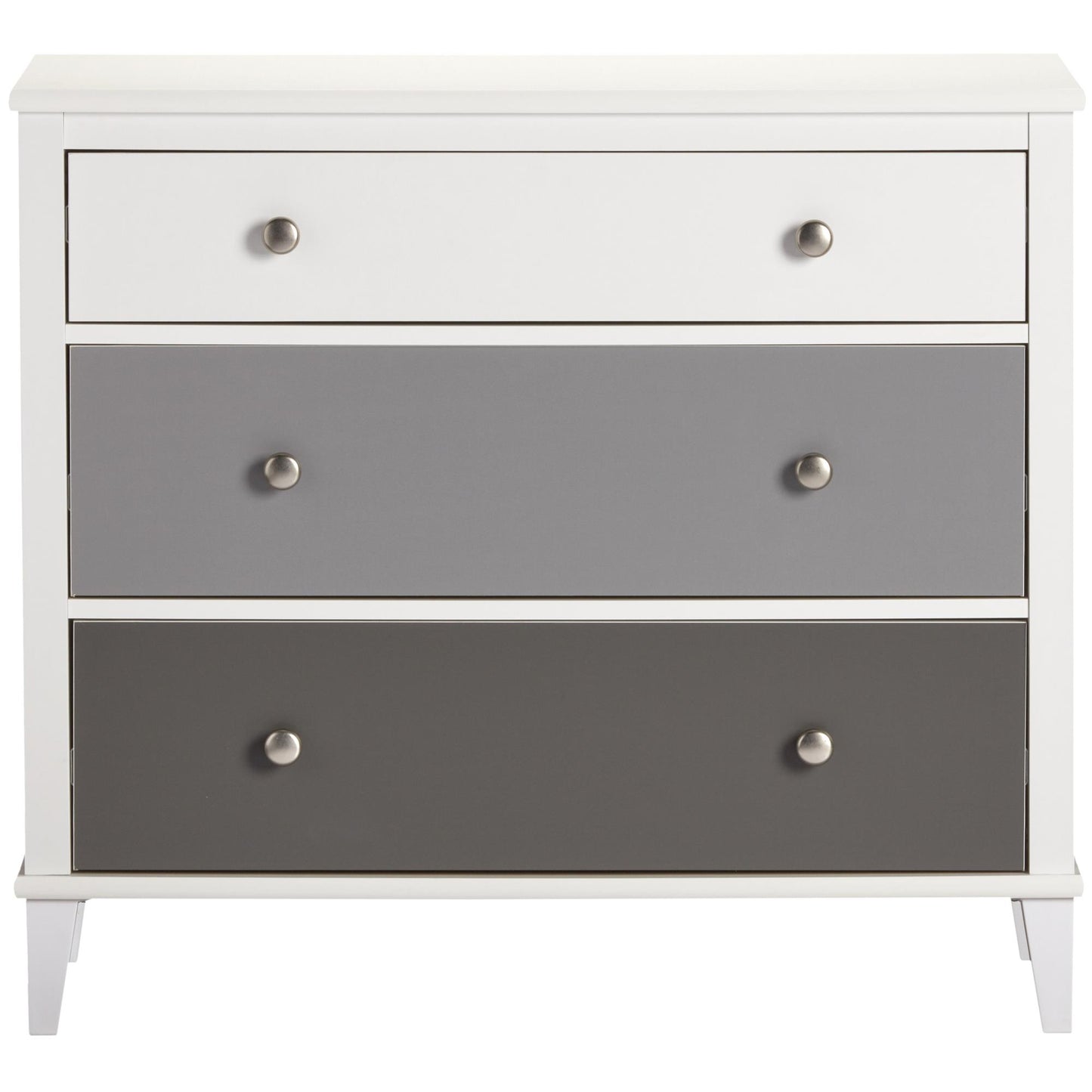 Monarch Hill Poppy 3 Drawer Dresser with 2 Sets of Knobs - Gray