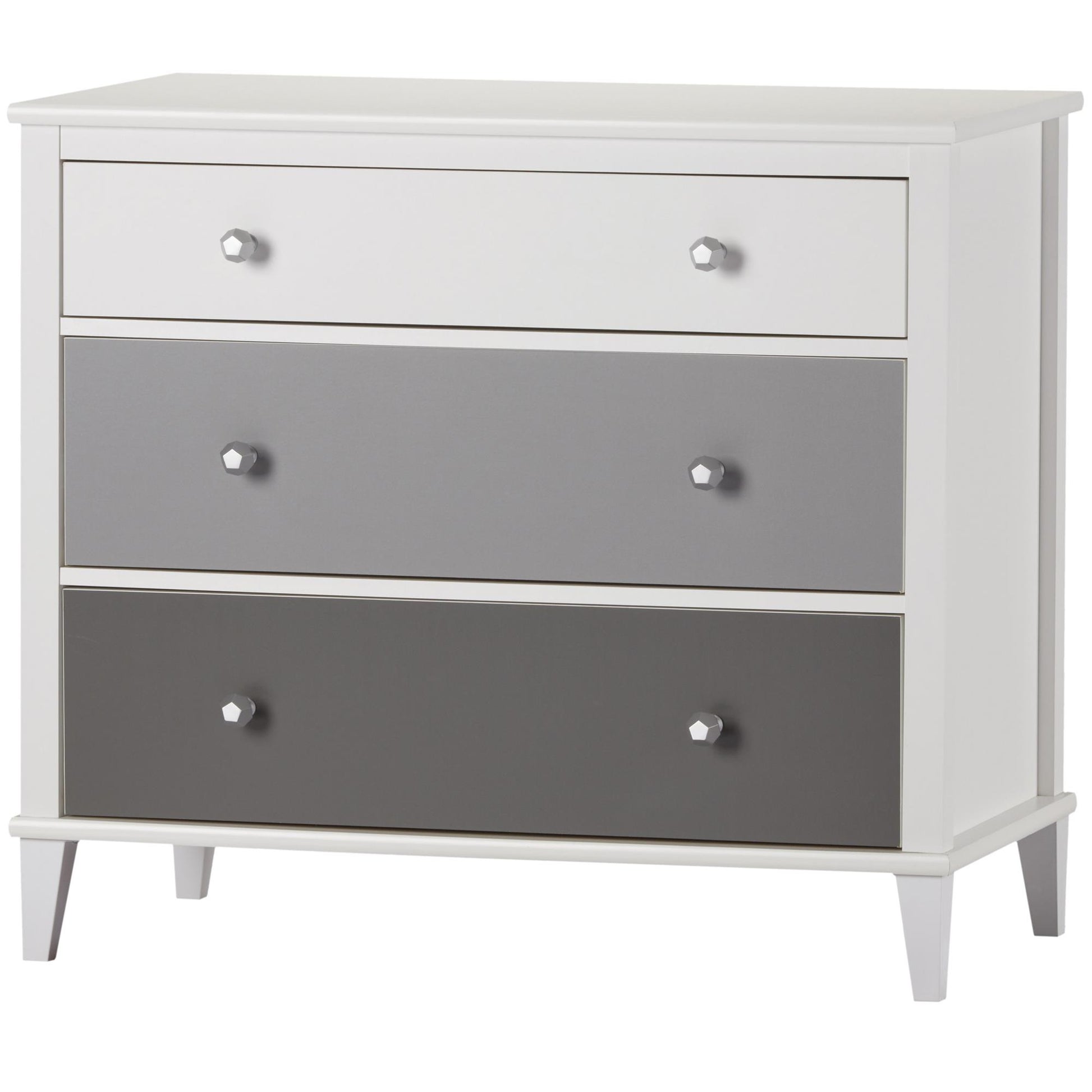 Monarch Hill Poppy 3 Drawer Dresser with 2 Sets of Knobs - Gray