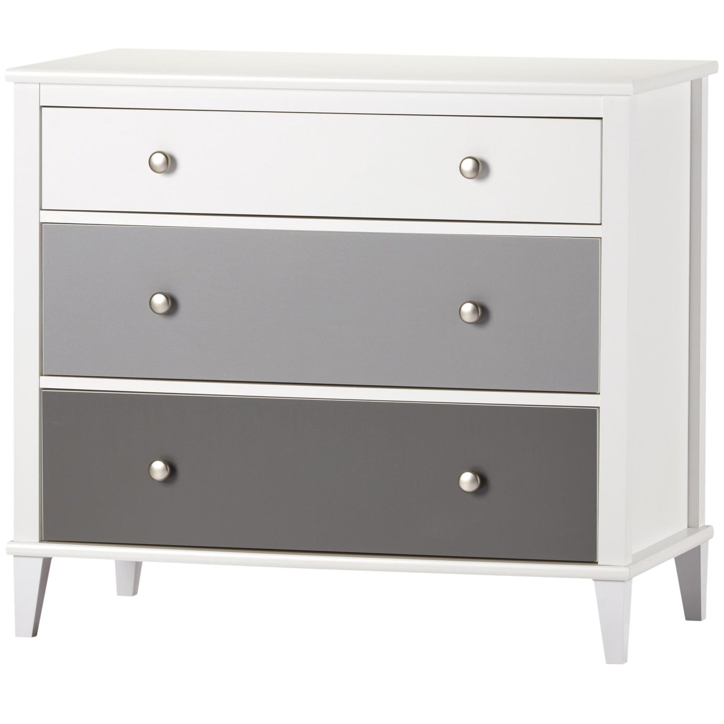 Monarch Hill Poppy 3 Drawer Dresser with 2 Sets of Knobs - Gray