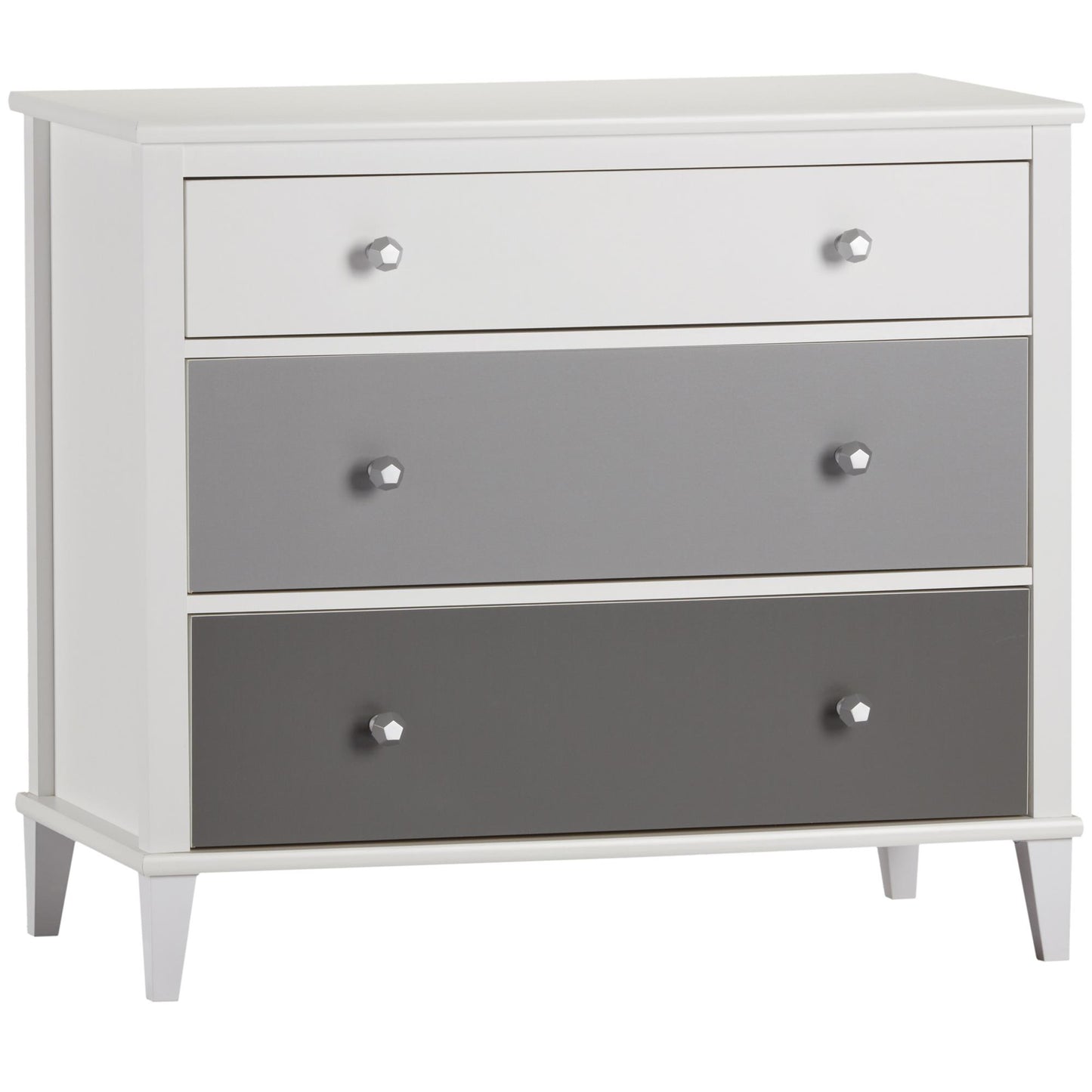 Monarch Hill Poppy 3 Drawer Dresser with 2 Sets of Knobs - Gray