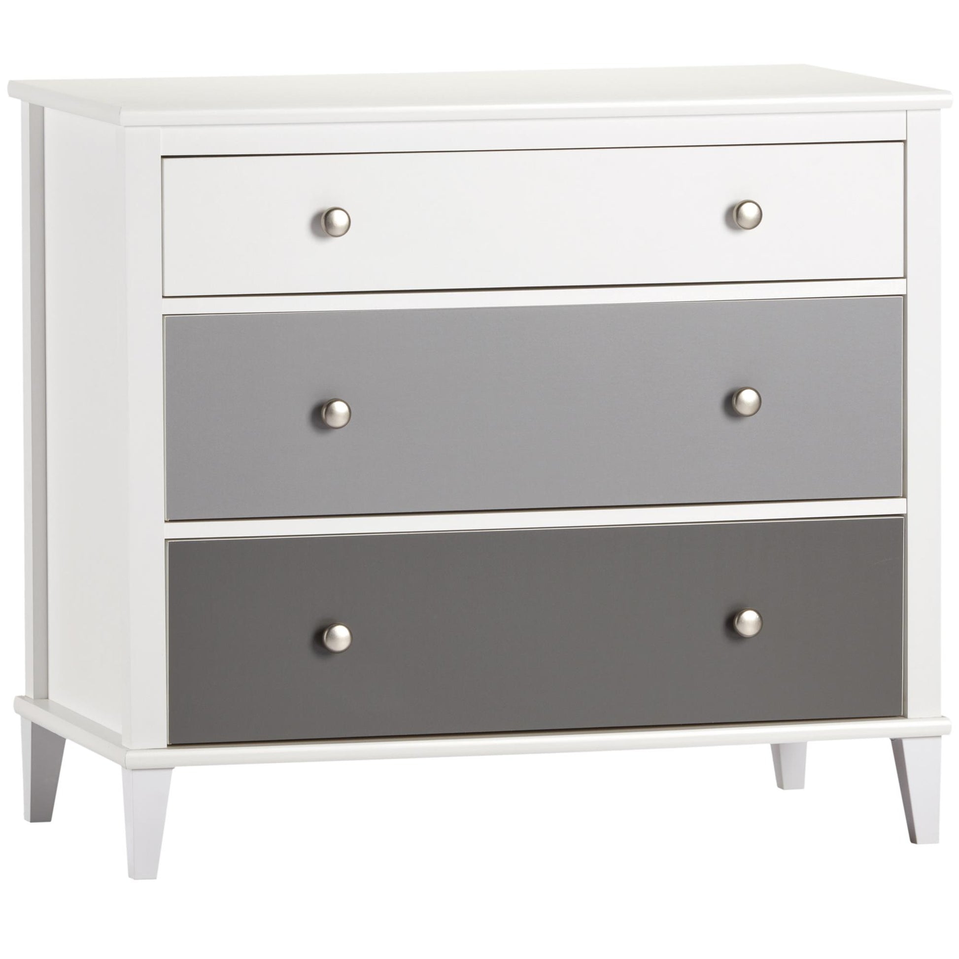 Monarch Hill Poppy 3 Drawer Dresser with 2 Sets of Knobs - Gray
