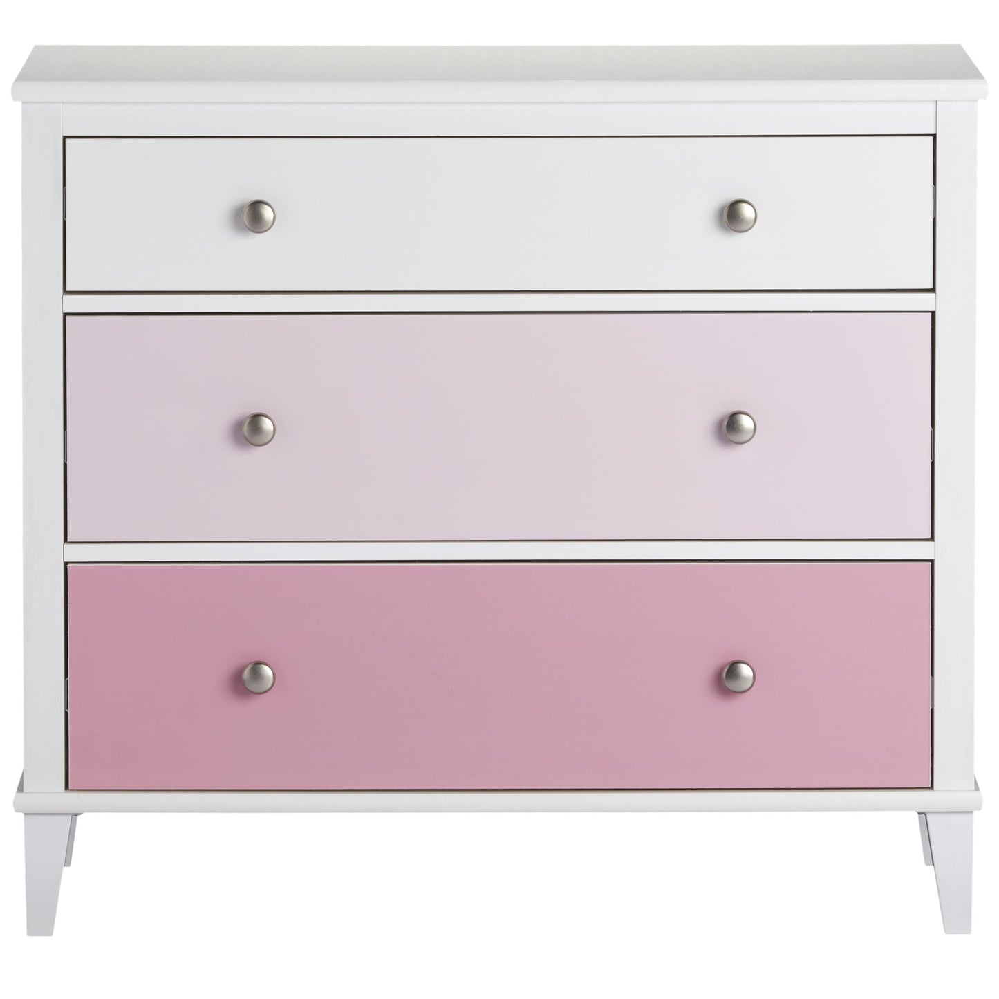 Monarch Hill Poppy 3 Drawer Dresser with 2 Sets of Knobs - Pink