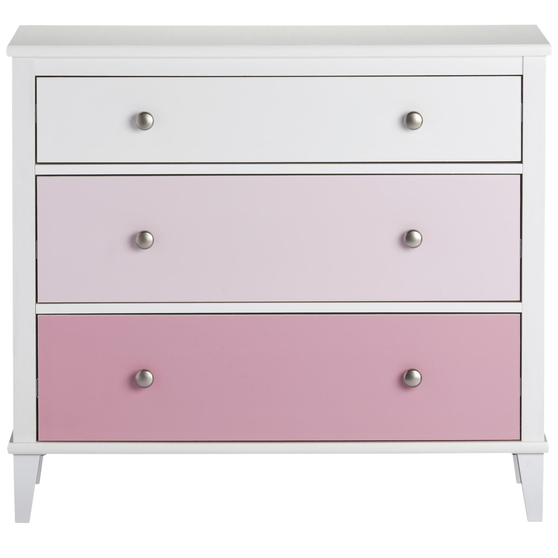 Monarch Hill Poppy 3 Drawer Dresser with 2 Sets of Knobs - Pink