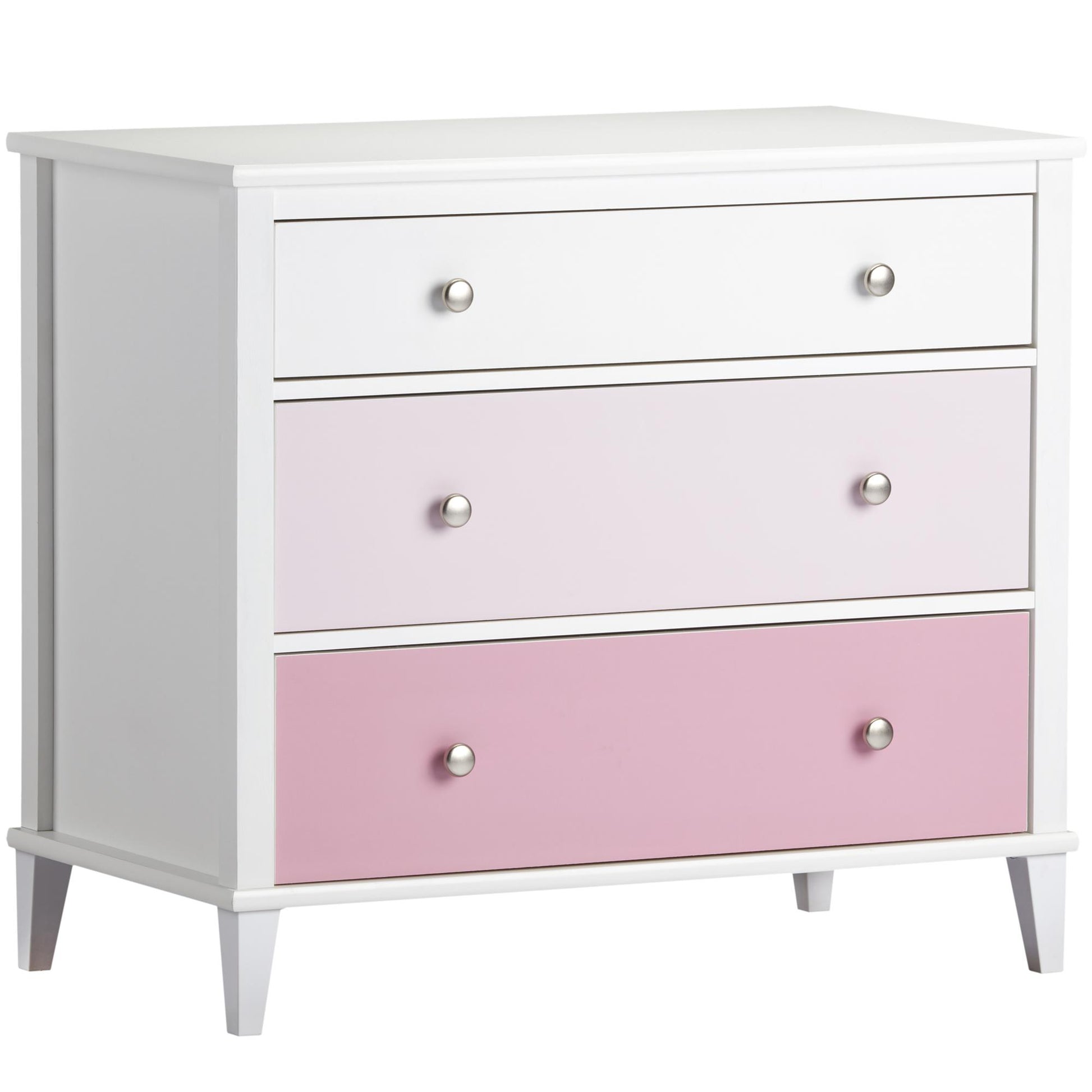 Monarch Hill Poppy 3 Drawer Dresser with 2 Sets of Knobs - Pink