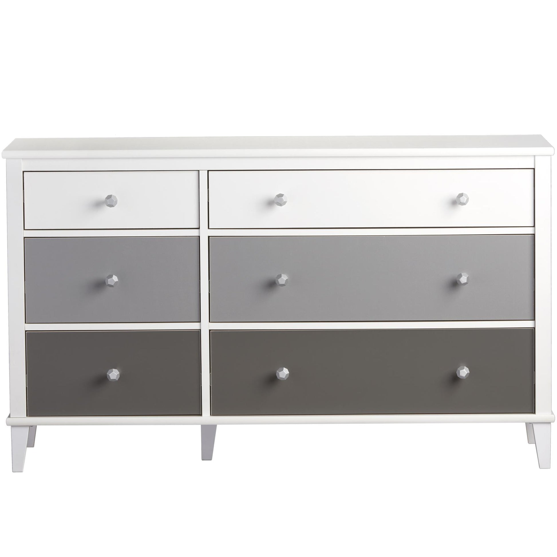 Monarch Hill Poppy 6 Drawer Dresser with 2 Sets of Knobs - Gray