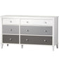 Monarch Hill Poppy 6 Drawer Dresser with 2 Sets of Knobs - Gray