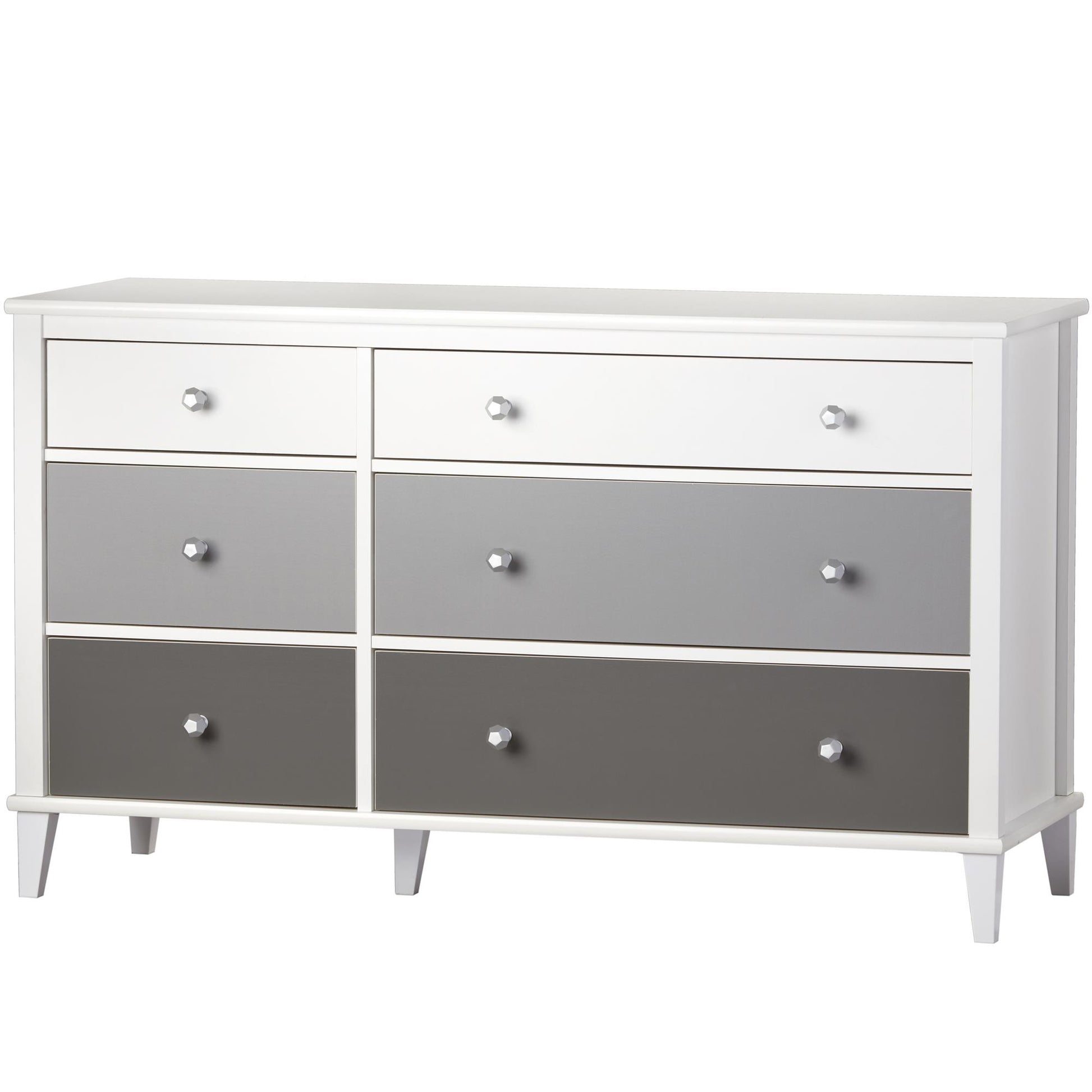 Monarch Hill Poppy 6 Drawer Dresser with 2 Sets of Knobs - Gray