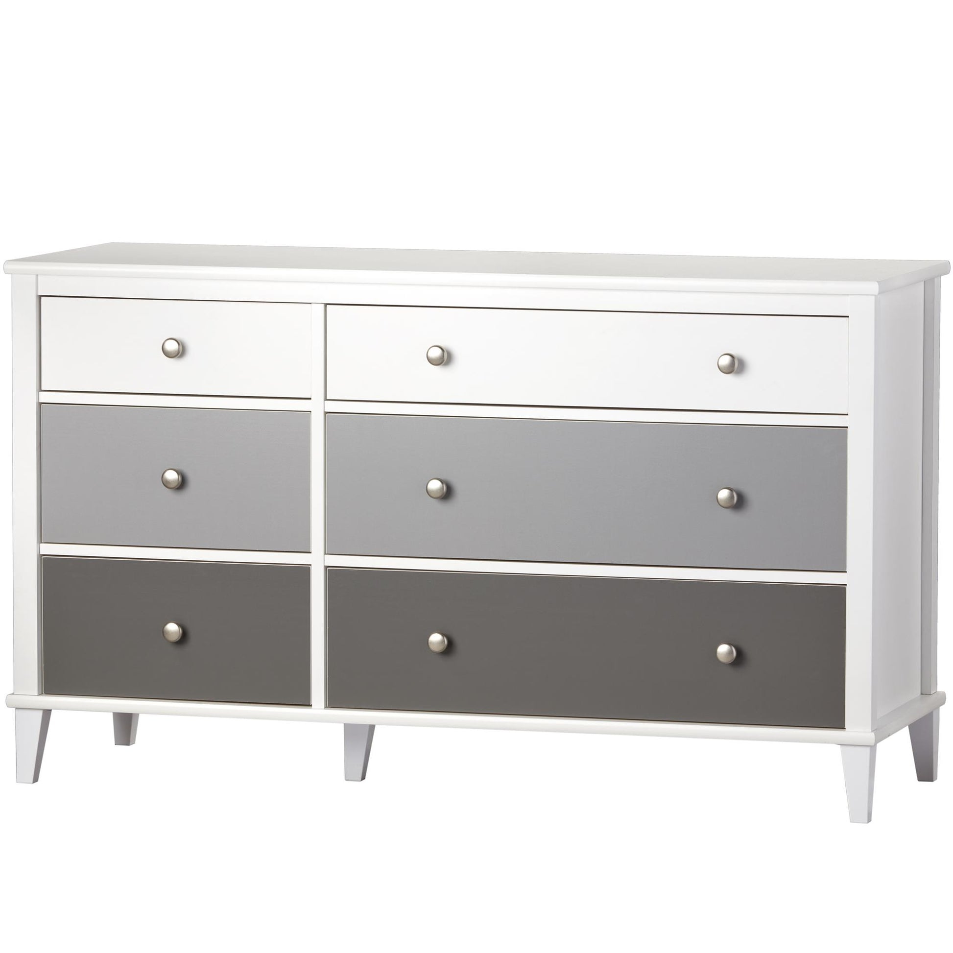 Monarch Hill Poppy 6 Drawer Dresser with 2 Sets of Knobs - Gray