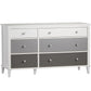 Monarch Hill Poppy 6 Drawer Dresser with 2 Sets of Knobs - Gray