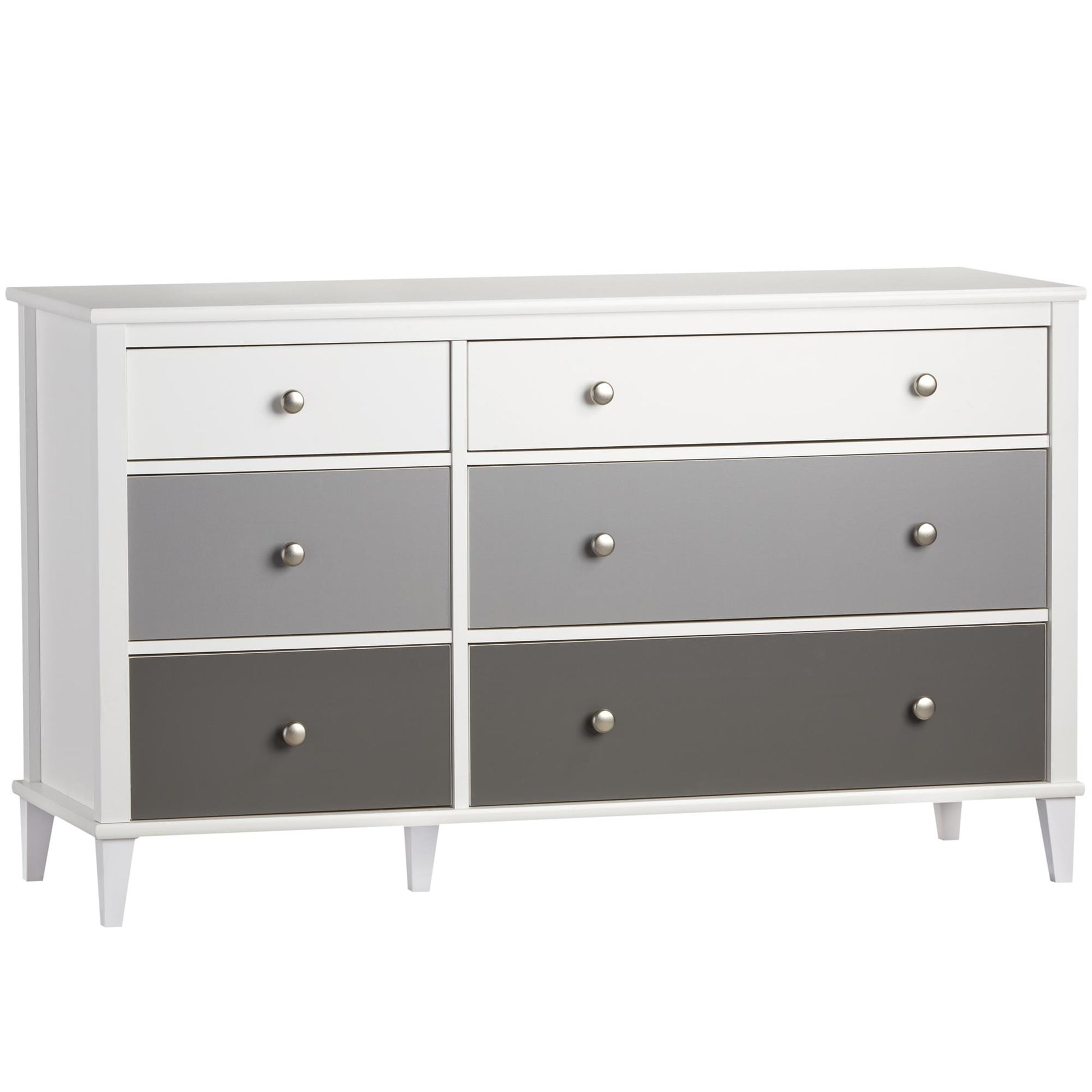 Monarch Hill Poppy 6 Drawer Dresser with 2 Sets of Knobs - Gray