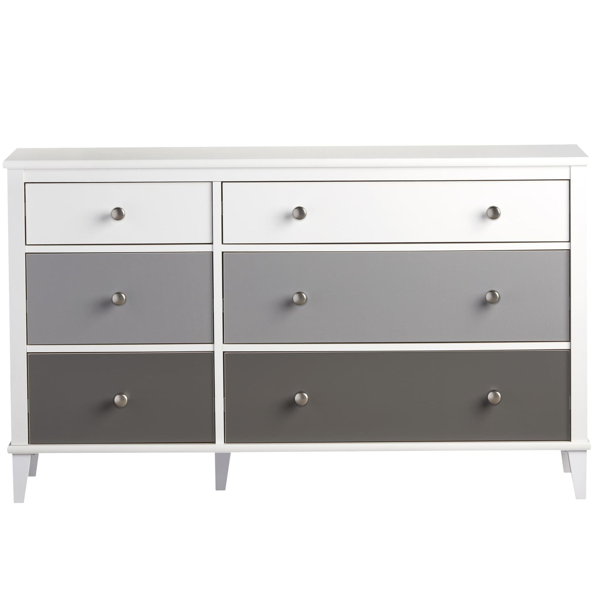 Monarch Hill Poppy 6 Drawer Dresser with 2 Sets of Knobs - Gray