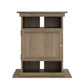 10/20 Gallon Aquarium Stand with Open and Concealed Storage - Rustic Oak