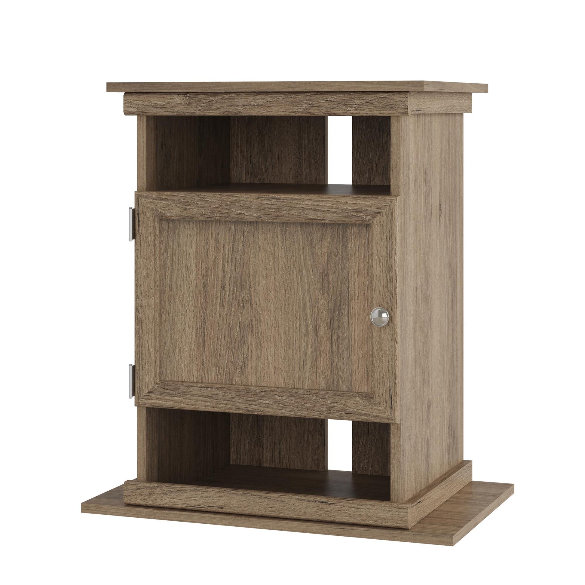 10/20 Gallon Aquarium Stand with Open and Concealed Storage - Rustic Oak