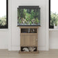 10/20 Gallon Aquarium Stand with Open and Concealed Storage - Rustic Oak