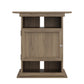 10/20 Gallon Aquarium Stand with Open and Concealed Storage - Rustic Oak