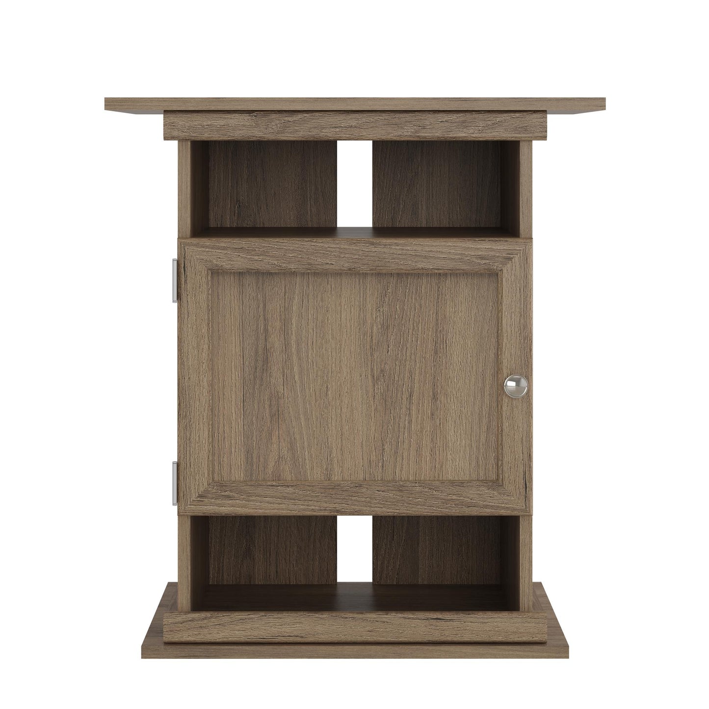 10/20 Gallon Aquarium Stand with Open and Concealed Storage - Rustic Oak